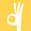 ok hand sign cartoon