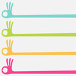 ok hand multicolor