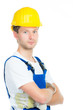 bauarbeiter mit schutzhelm
