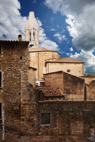 Photo: urban scene in Girona. Spain. urban scene in Girona. Spain.