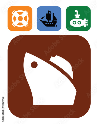 Vector: boat icons boat icons