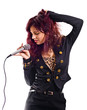 girl with microphone