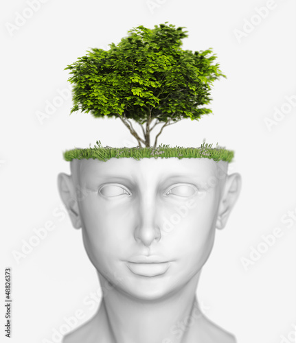Photo: head with tree head with tree