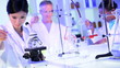 Three Research Assistants Working in Hospital Laboratory