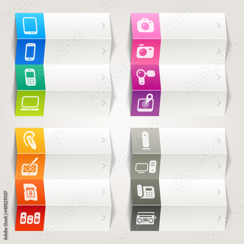 Vector: Rainbow - Media icons / Navigation template Rainbow - Media icons / Navigation template