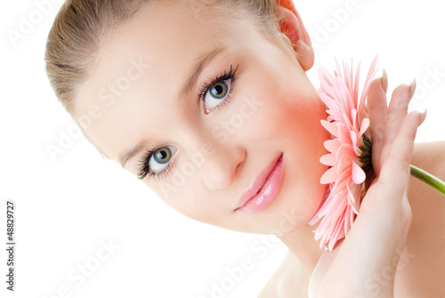 Photo: Beautiful Girl face. Perfect skin Beautiful Girl face. Perfect skin