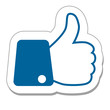 Like button with finger up