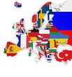 Illustration: Les pays d'Europe avec leur drapeaux Les pays d'Europe avec leur drapeaux