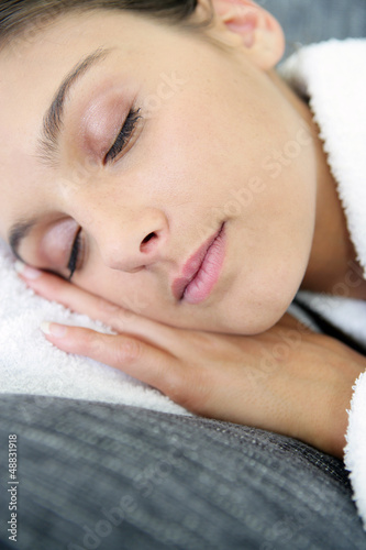 Photo: Woman sleeping peacefully Woman sleeping peacefully