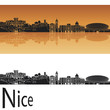 Nice skyline in orange background