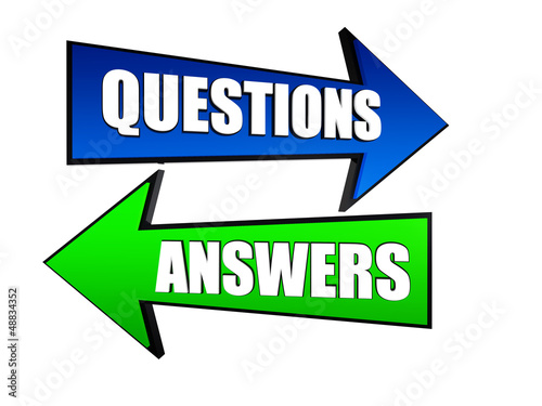 Illustration: questions and answers in arrows questions and answers in arrows