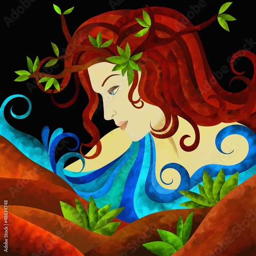 Illustration: madre natura madre natura