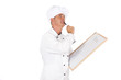 Chef preparing menu