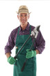 Gardener holding gardening tool