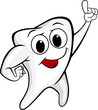 Happy Smiling Tooth Cartoon Mascot Character