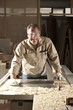 Carpenter working in workshop