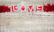 Wood Background with Letters