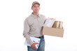 Photo: Man delivering post Man delivering post