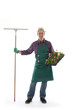 Gardener holding gardening tool