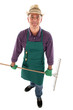 Gardener holding gardening tool