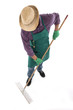 Gardener holding gardening tool