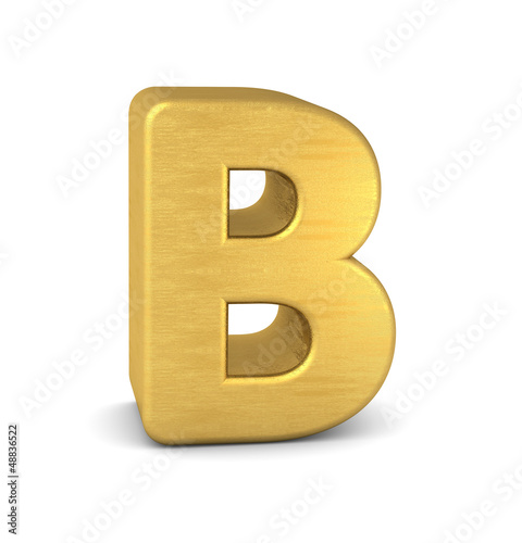 Illustration: buchstabe letter B gold vertikal buchstabe letter B gold vertikal