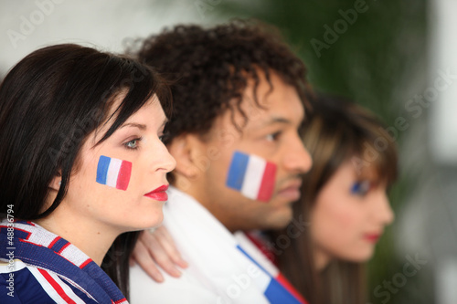 Photo: French football fans French football fans