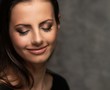 Photo: Young beautiful brunette woman dreaming Young beautiful brunette woman dreaming
