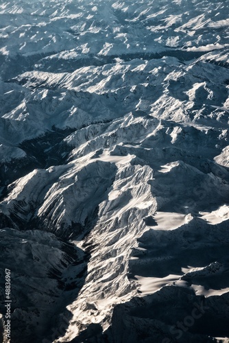 Photo: Alps view from a plane Alps view from a plane