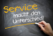 Service macht den Unterschied