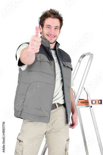 Photo: Satisfied tiler Satisfied tiler