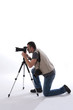 Photographer in studio