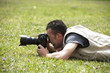 Photographer shooting outdoors