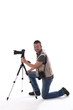 Photographer in studio