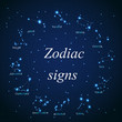 vector of the aries zodiac sign of the beautiful bright stars on