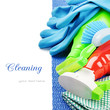 Colorful cleaning products