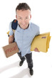 Mailman delivering mail