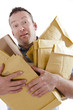 Mailman delivering mail