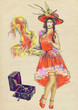 Vaudeville artist dancing - hand drawing