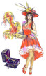 Vaudeville artist dancing to the music of gramophone