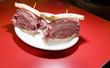 Photo: combination tongue corned beef sandwich seeded rye bread combination tongue corned beef sandwich seeded rye bread