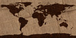 Foto: Burlap World Map Burlap World Map