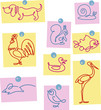 Vektor: outline animals outline animals