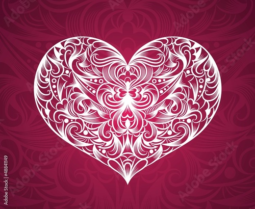 Vector: Pattern in a shape of a heart. Pattern in a shape of a heart.
