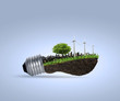 ight bulb Alternative energy concept