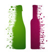 Rotwein Sektflasche Layout