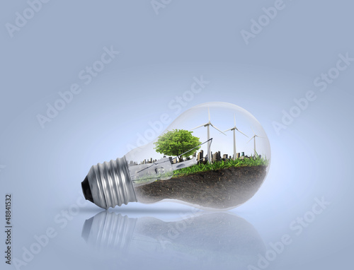 Photo: ight bulb Alternative energy concept ight bulb Alternative energy concept