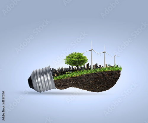 Photo: ight bulb Alternative energy concept ight bulb Alternative energy concept