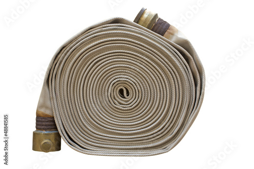 Photo: firefighter hose Old rusty. firefighter hose Old rusty.