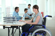 Woman in wheelchair